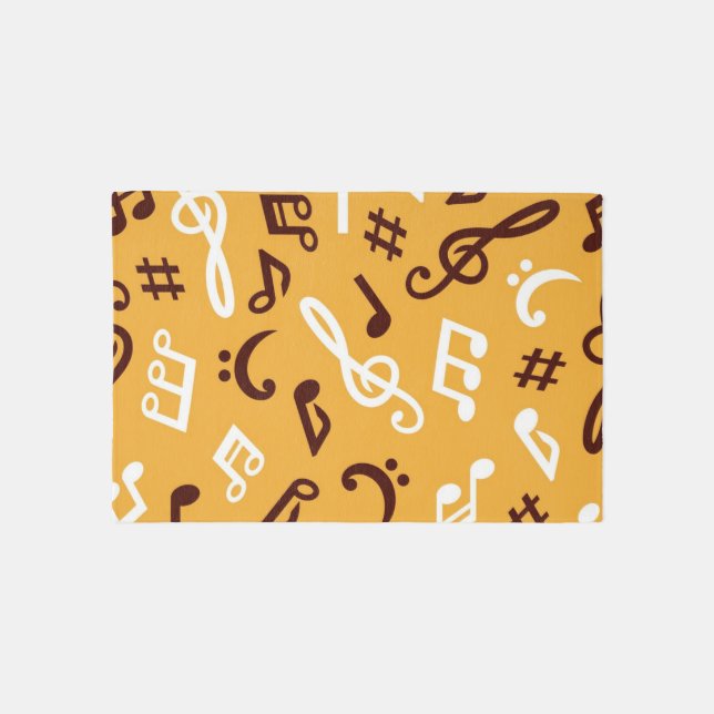 Music pattern outdoor rug (Front)