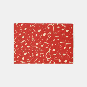 Music pattern outdoor rug
