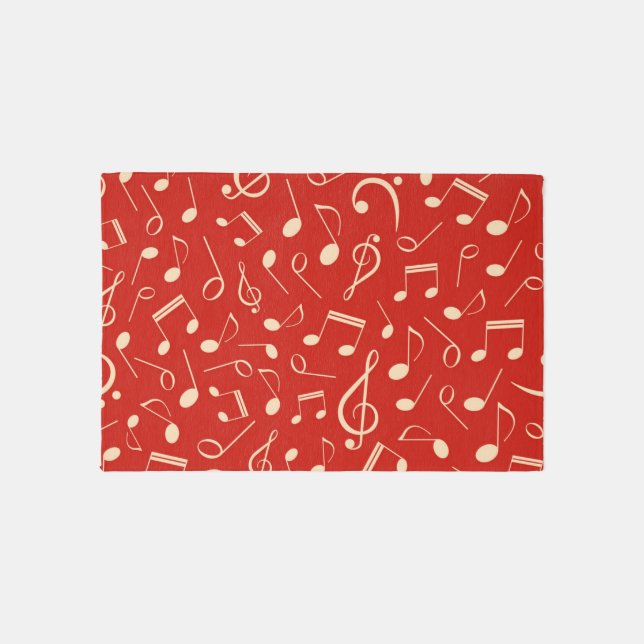 Music pattern outdoor rug (Front)