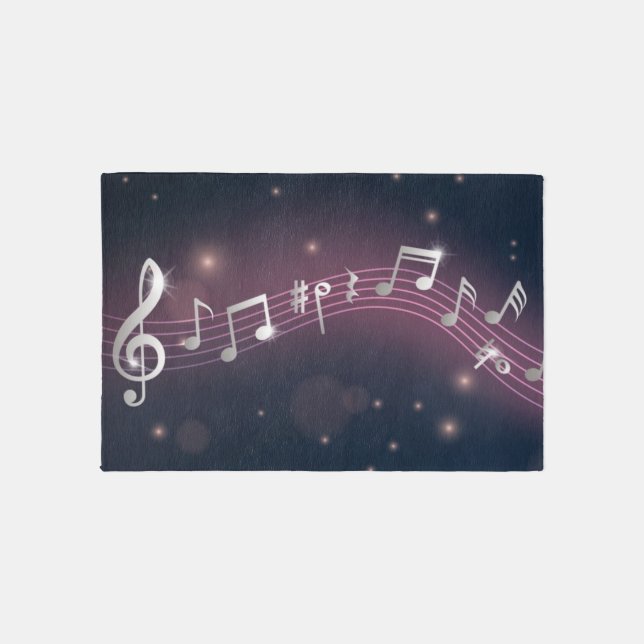 Music pattern outdoor rug (Front)
