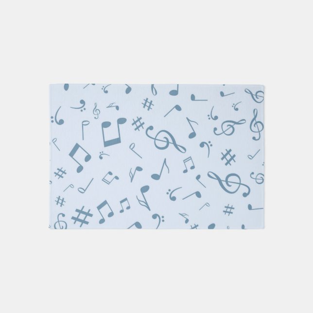 Music pattern outdoor rug (Front)
