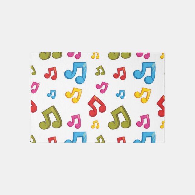 Music pattern outdoor rug (Front)