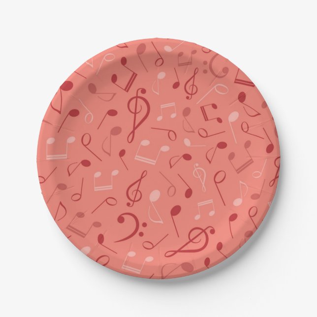 Music pattern paper plates (Front)