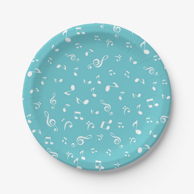 Music pattern paper plates (Front)