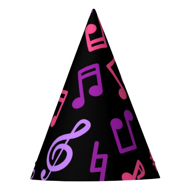 Music pattern party hat (Front)