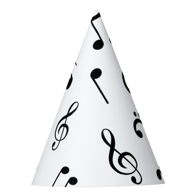 Music pattern party hat (Front)
