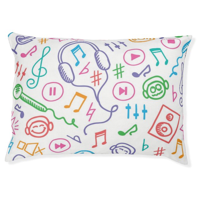 Music pattern pet bed (Front)