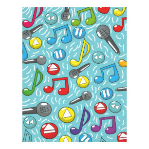 Music pattern photo print