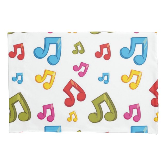 Music pattern pillow case (Front)