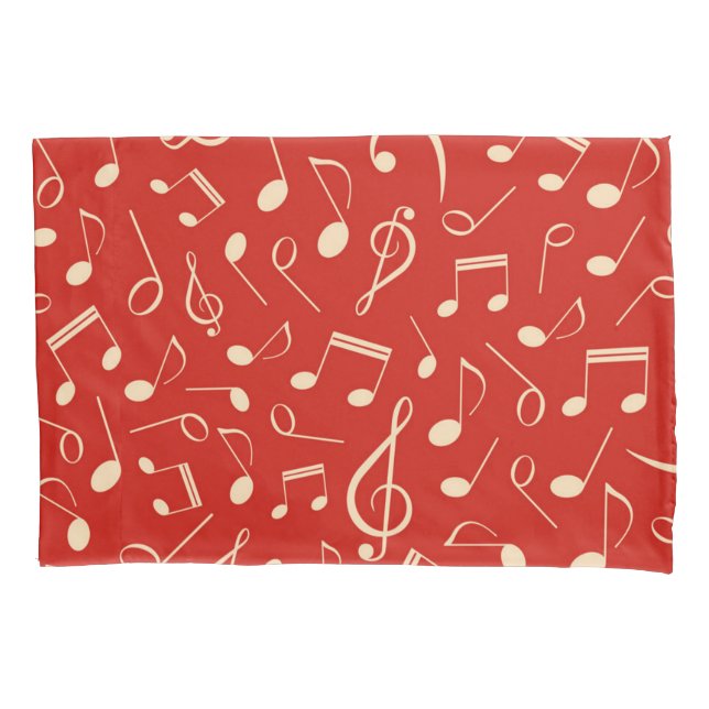 Music pattern pillow case (Front)