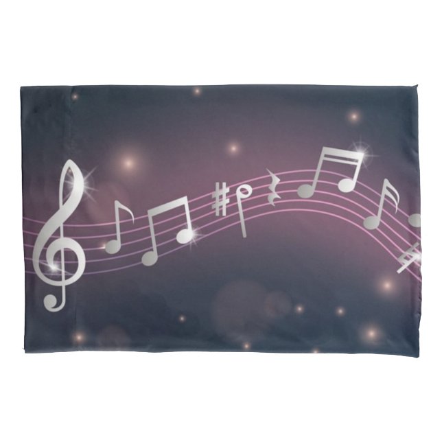 Music pattern pillow case (Front)