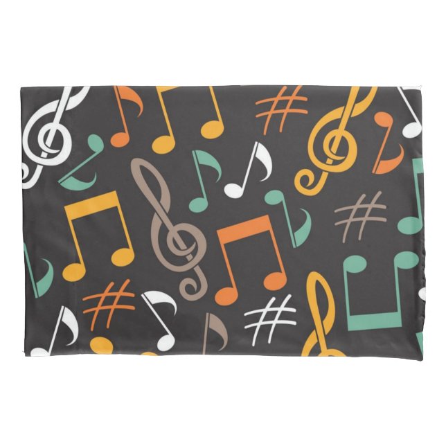 Music pattern pillow case (Front)
