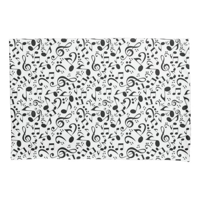 Music pattern pillow case (Front)