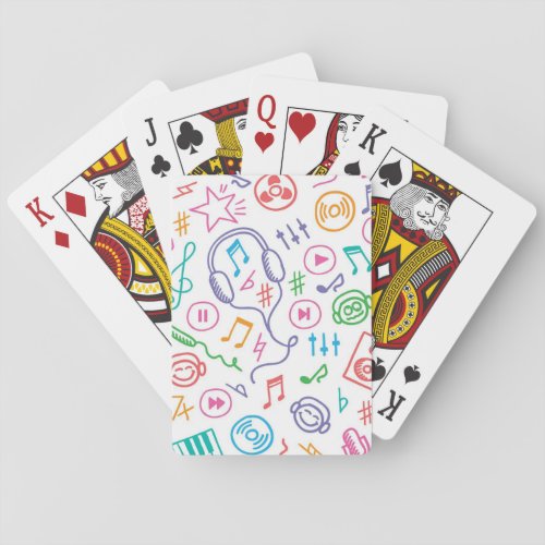 Music pattern playing cards