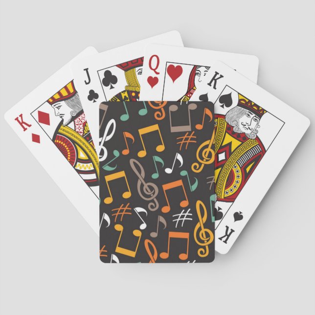 Music pattern poker cards (Back)