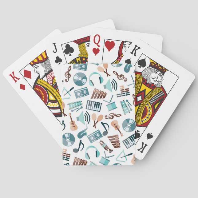 Music pattern poker cards (Back)