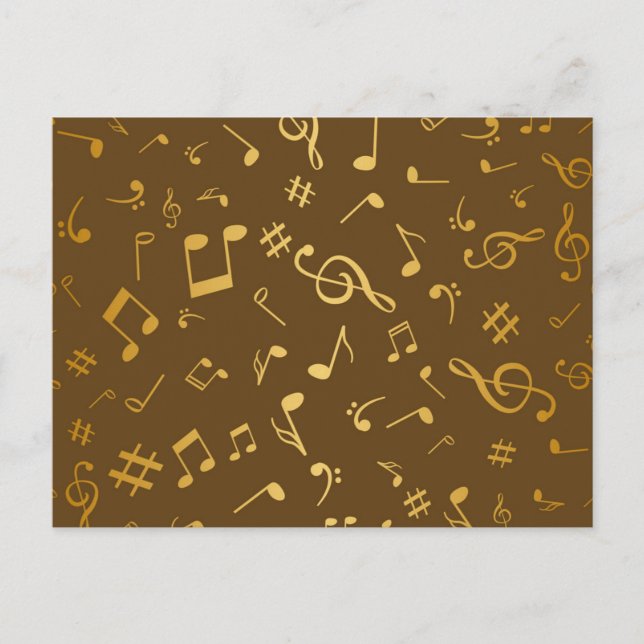 Music pattern postcard (Front)