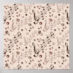 Music pattern poster