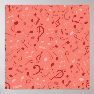 Music pattern poster