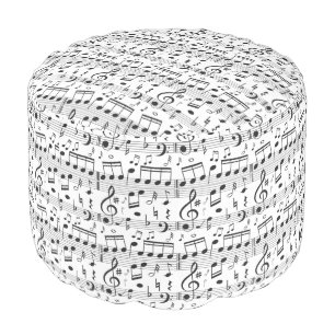 Music Pattern poufs
