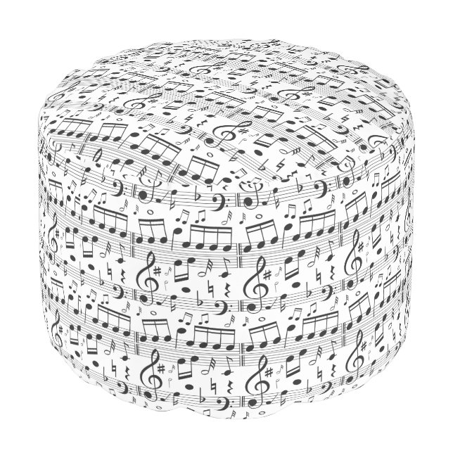Music Pattern poufs (Angled Back)