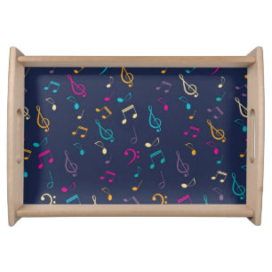 Music pattern serving tray