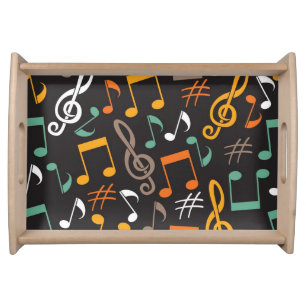 Music pattern serving tray