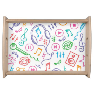 Music pattern serving tray