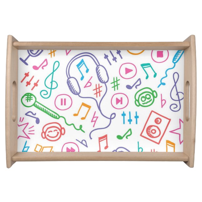 Music pattern serving tray (Front)