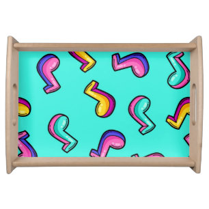 Music pattern serving tray