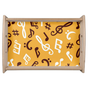 Music pattern serving tray