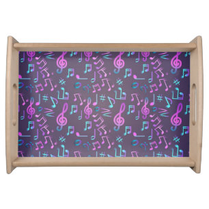 Music pattern serving tray