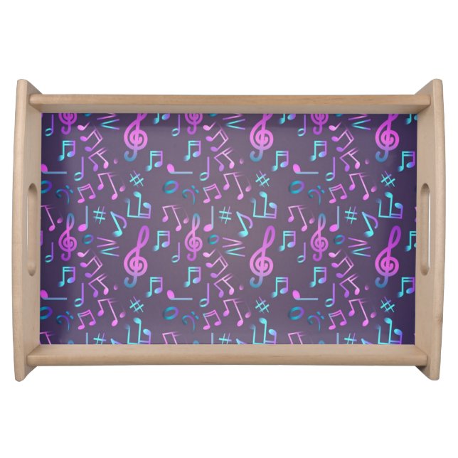 Music pattern serving tray (Front)