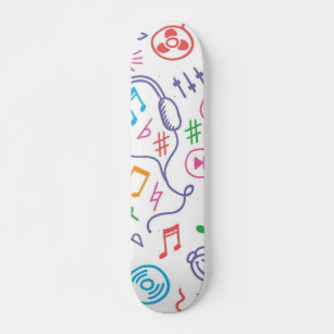 Music pattern skateboard