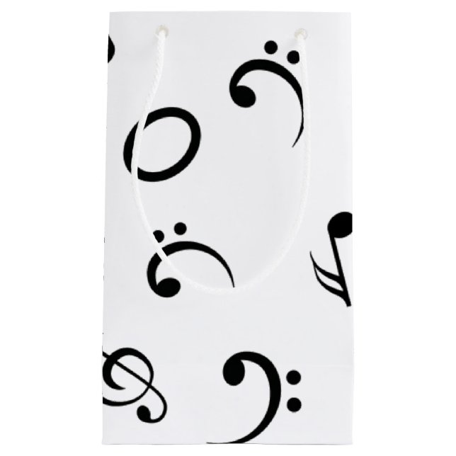 Music pattern small gift bag (Front)