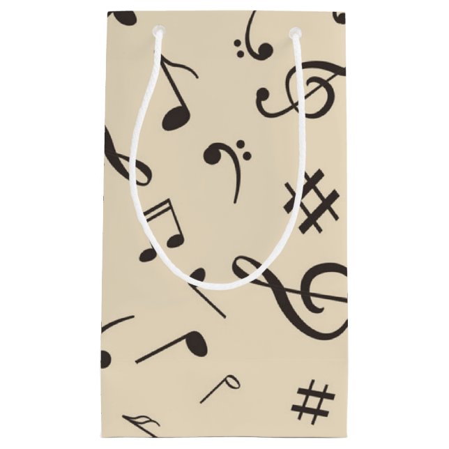 Music pattern small gift bag (Front)