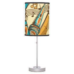Music pattern table lamp