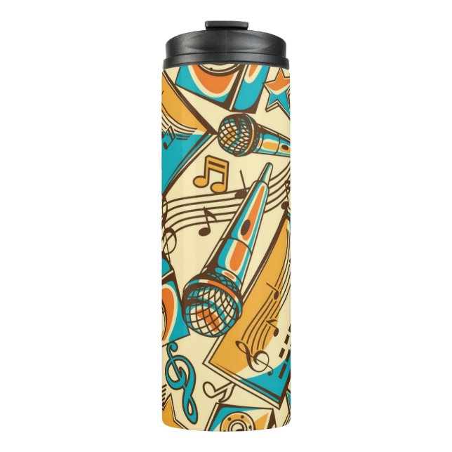 Music pattern thermal tumbler