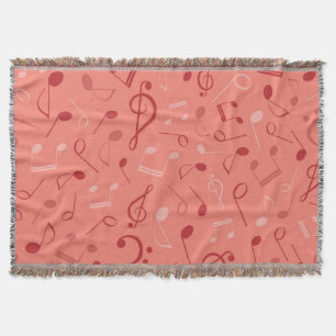 Music pattern throw blanket