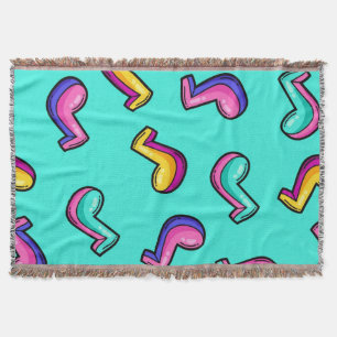 Music pattern throw blanket