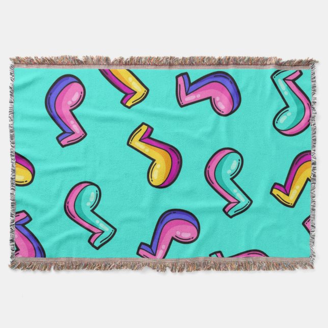 Music pattern throw blanket (Front)