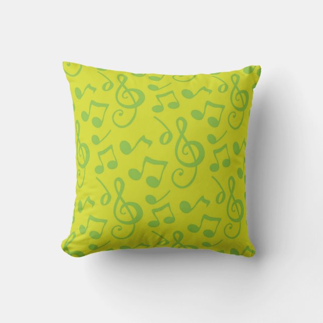 Music pattern throw pillow (Front)