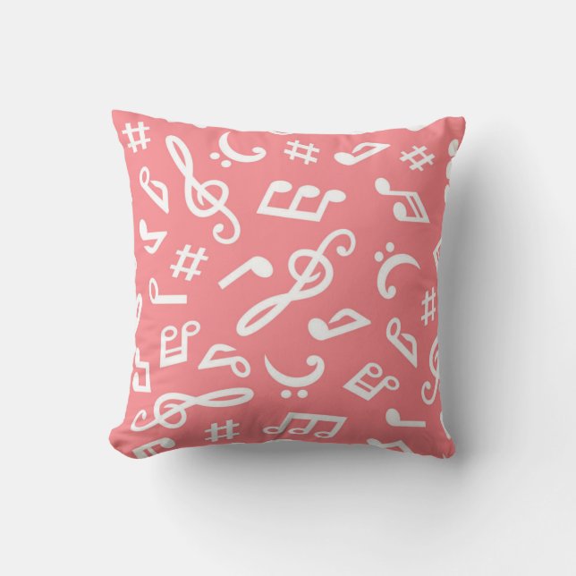Music pattern throw pillow (Front)