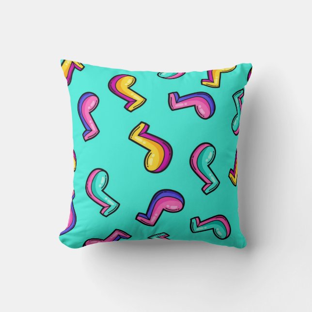 Music pattern throw pillow (Front)