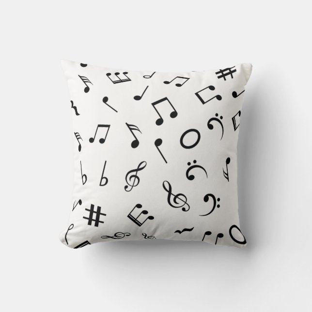 Music pattern throw pillow (Front)