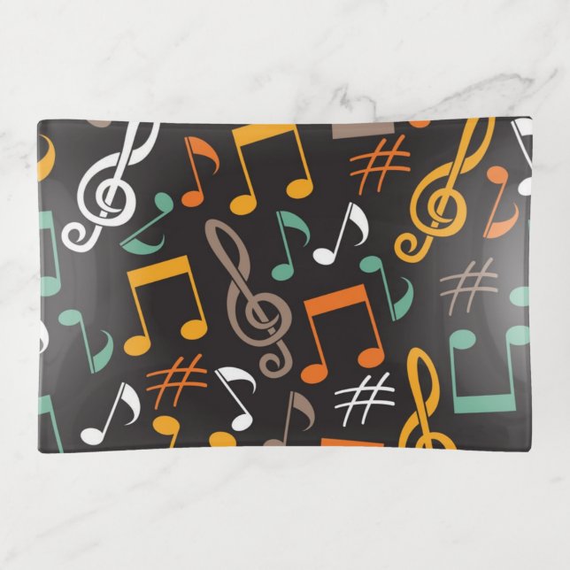 Music pattern trinket tray (Front)