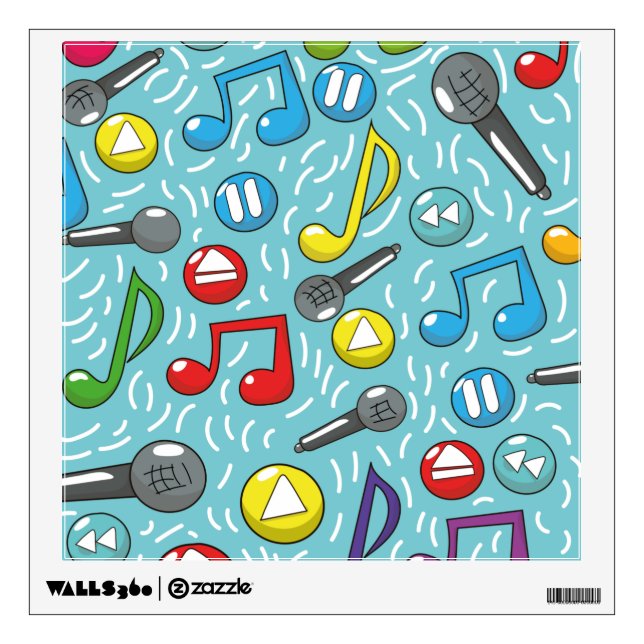 Music pattern wall decal (Front)
