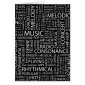 MUSIC pattern word cloud Cards (Front)
