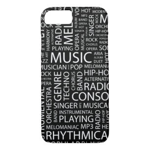 MUSIC pattern word cloud iPhone 8/7 Case