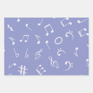 Music pattern wrapping paper sheets
